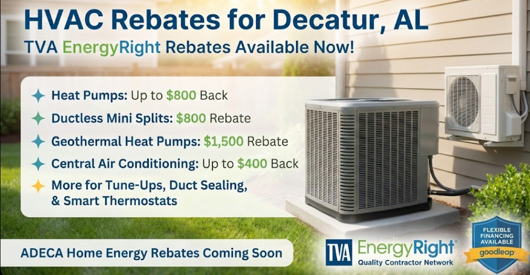 HVAC system installation — qualify for TVA EnergyRight rebates in Decatur, AL